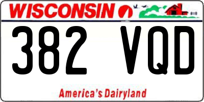 WI license plate 382VQD