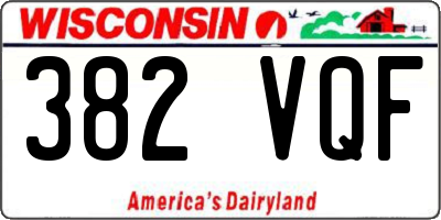 WI license plate 382VQF