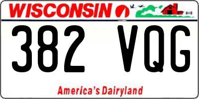 WI license plate 382VQG