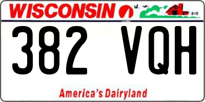 WI license plate 382VQH