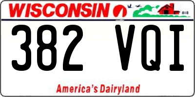 WI license plate 382VQI