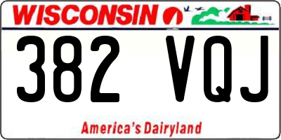 WI license plate 382VQJ