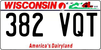 WI license plate 382VQT