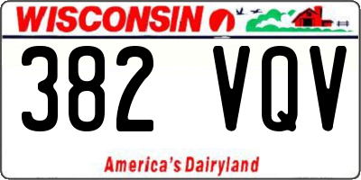 WI license plate 382VQV