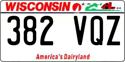 WI license plate 382VQZ