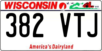 WI license plate 382VTJ