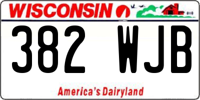 WI license plate 382WJB