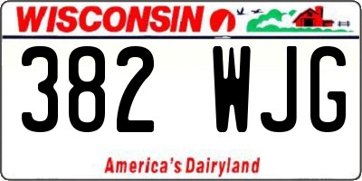 WI license plate 382WJG