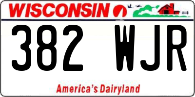 WI license plate 382WJR