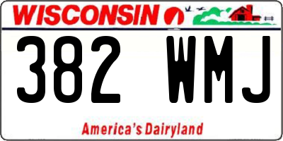 WI license plate 382WMJ