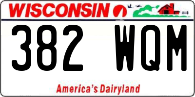 WI license plate 382WQM