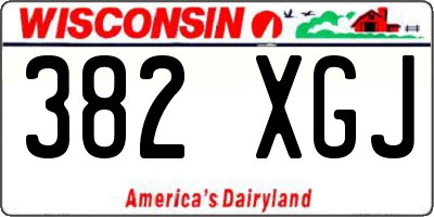 WI license plate 382XGJ