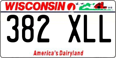 WI license plate 382XLL
