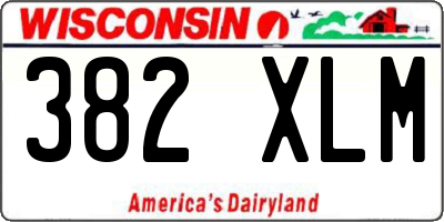 WI license plate 382XLM