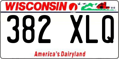 WI license plate 382XLQ