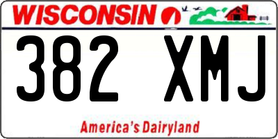 WI license plate 382XMJ