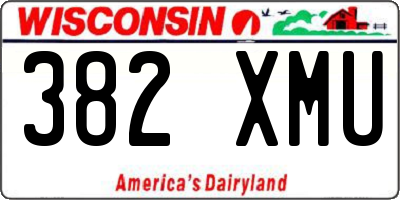 WI license plate 382XMU