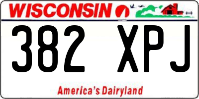 WI license plate 382XPJ