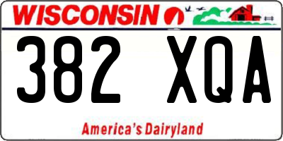 WI license plate 382XQA