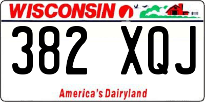 WI license plate 382XQJ
