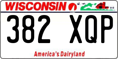 WI license plate 382XQP