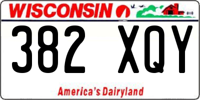 WI license plate 382XQY