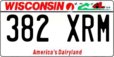 WI license plate 382XRM