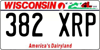 WI license plate 382XRP