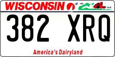 WI license plate 382XRQ