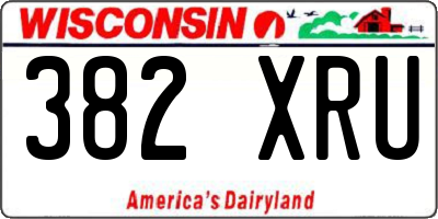 WI license plate 382XRU