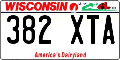 WI license plate 382XTA