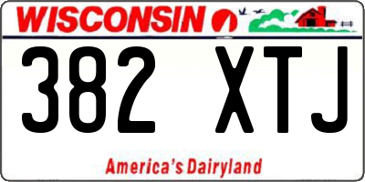 WI license plate 382XTJ