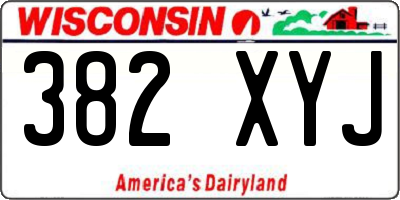 WI license plate 382XYJ