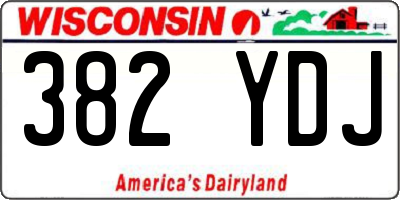 WI license plate 382YDJ