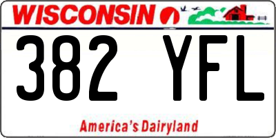 WI license plate 382YFL