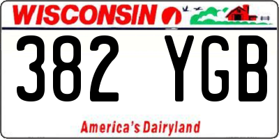 WI license plate 382YGB