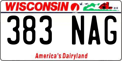 WI license plate 383NAG