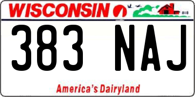 WI license plate 383NAJ