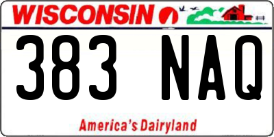 WI license plate 383NAQ