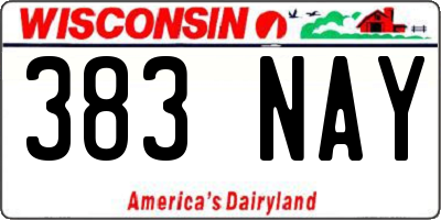 WI license plate 383NAY