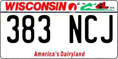 WI license plate 383NCJ