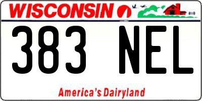 WI license plate 383NEL