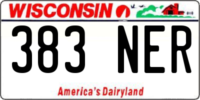 WI license plate 383NER