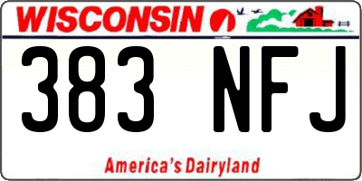 WI license plate 383NFJ