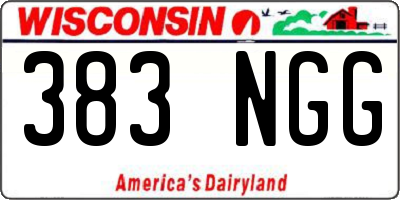 WI license plate 383NGG