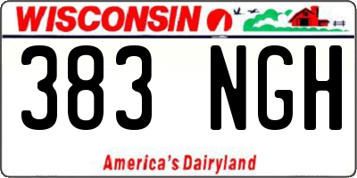 WI license plate 383NGH