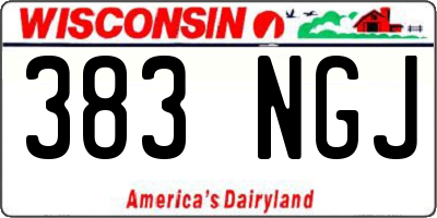 WI license plate 383NGJ