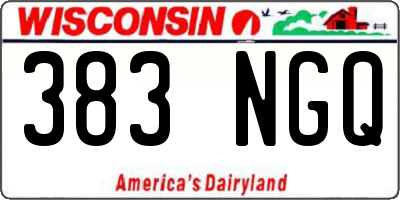 WI license plate 383NGQ