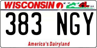 WI license plate 383NGY