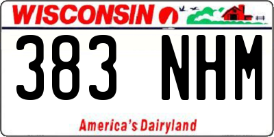 WI license plate 383NHM